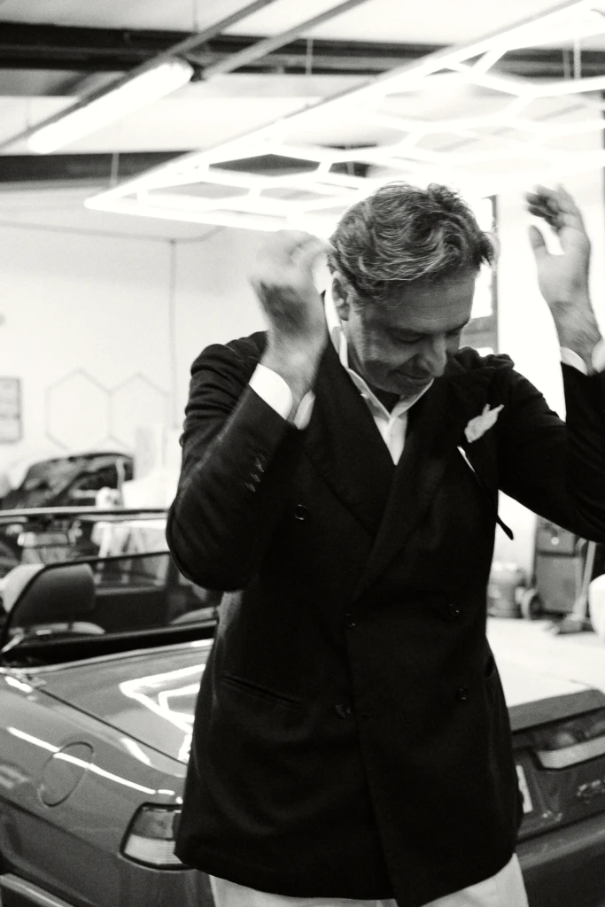 Bespoke Athens session in a Florence mechanic's workshop, Pitti Uomo 110